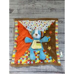 Douglas Baby Puppy Dog Security Blanket Lovey Blue Brown Orange Activity Plush
